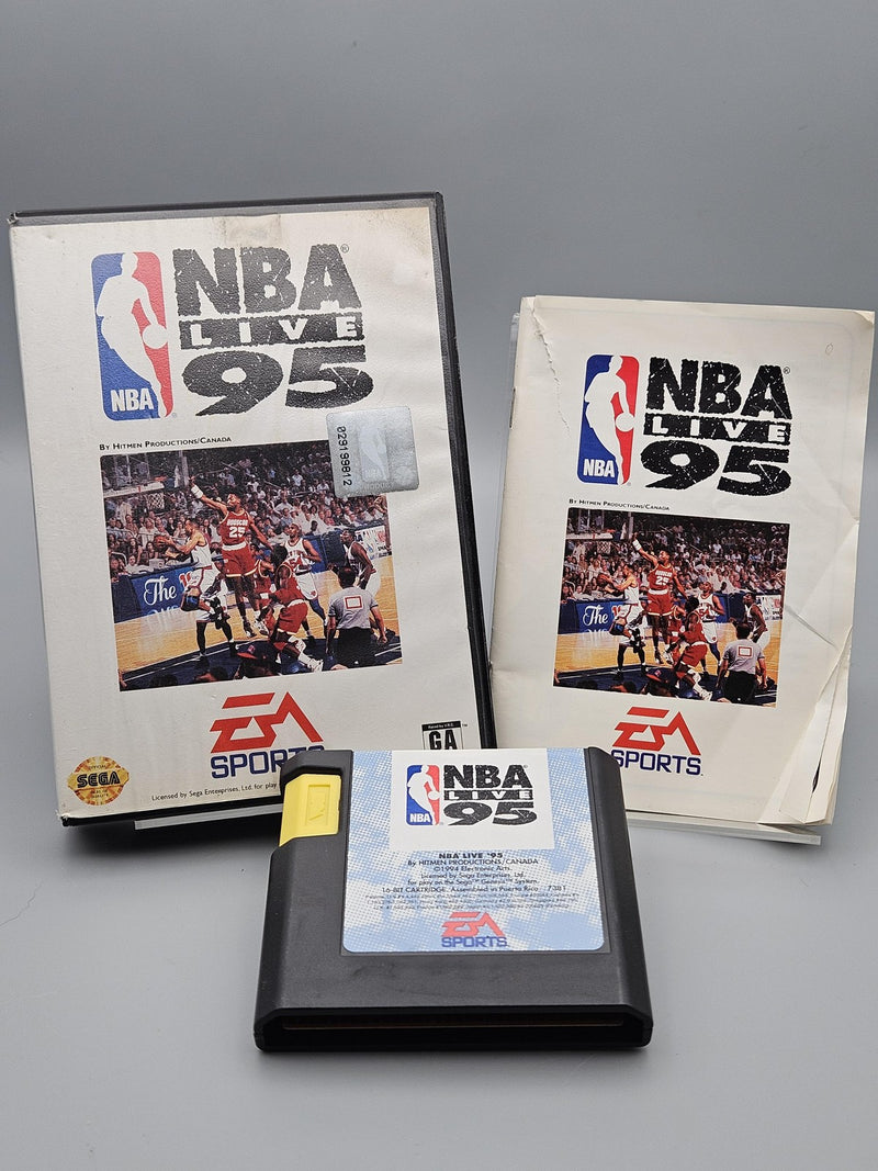 NBA Live 95 Sega Genesis Video Game Complete Box Manual Tested EA Sports