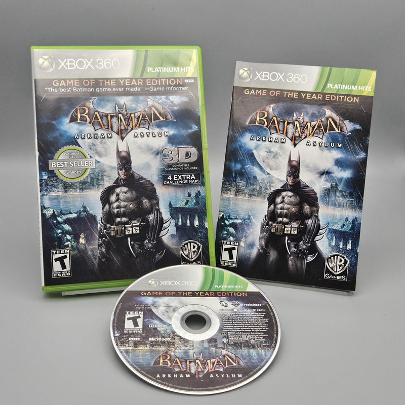Batman Arkham Asylum GOTY Xbox 360 PH Complete Refurbished Excellent