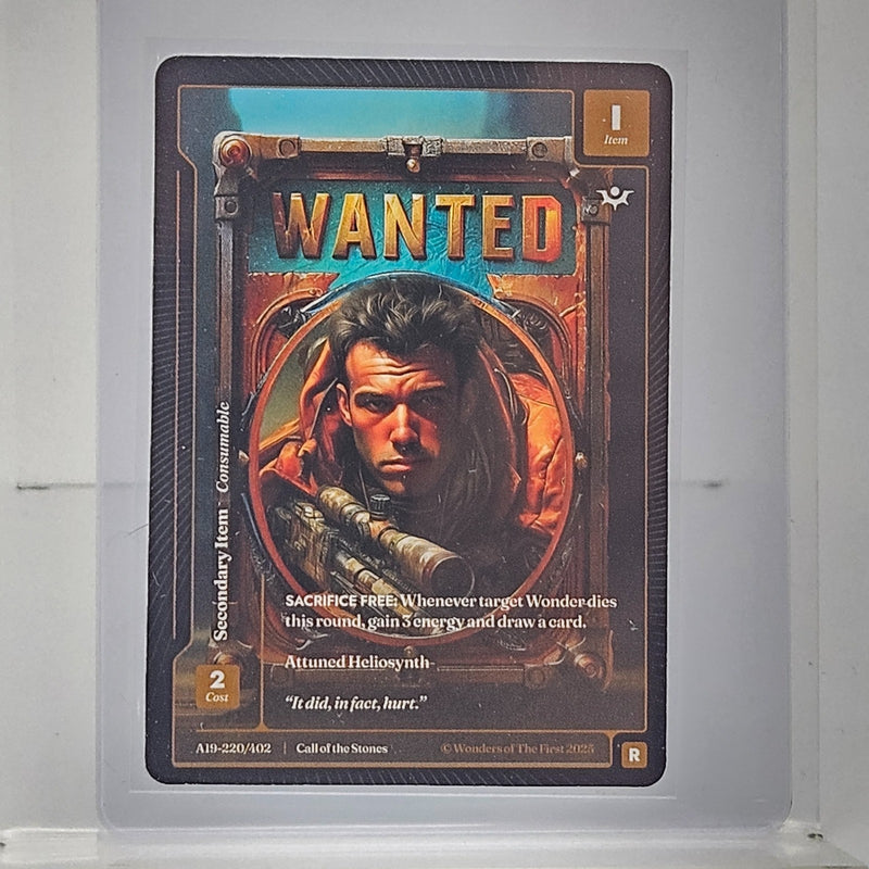 Wanted Attuned Heliosynth A19-220/402 PSA magazine Wonders of the First NM