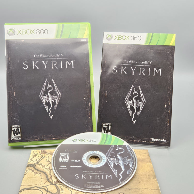 The Elder Scrolls V Skyrim Xbox 360 + Map Complete Refurbished Excellent