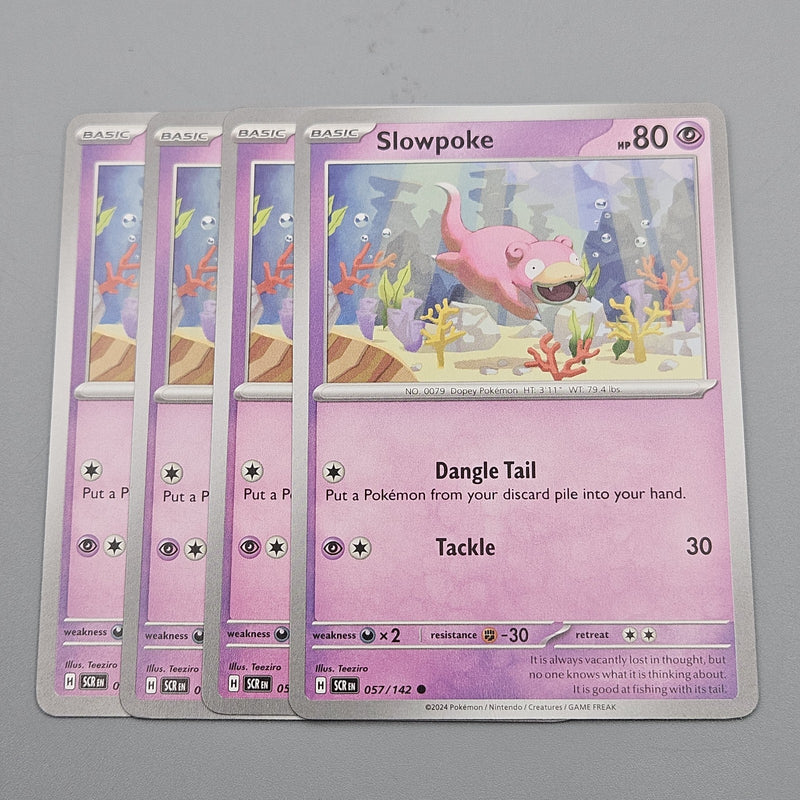 Slowpoke 057/142 - 4x Playset - SV07 Pokemon Scarlet & Violet Stellar Crown
