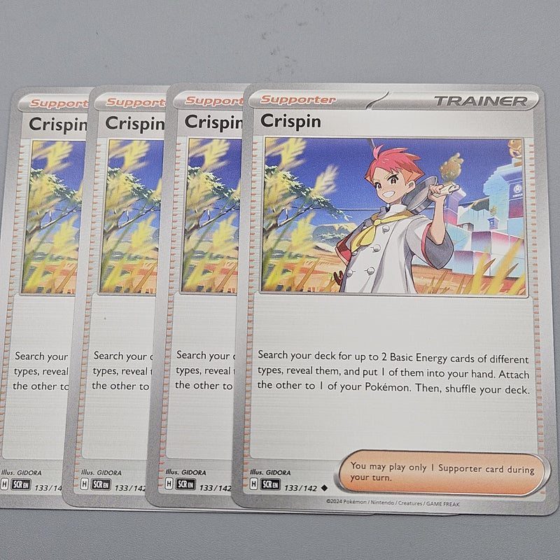Crispin 133/142 - 4x Playset - SV07 Pokemon Scarlet & Violet Stellar Crown