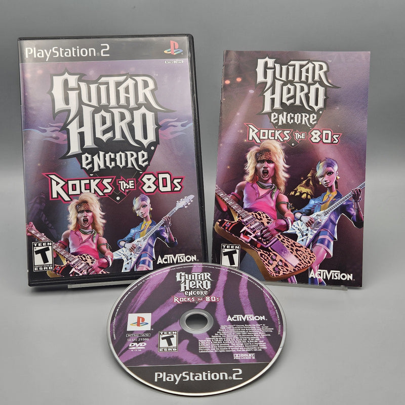 Guitar Hero Encore Rocks the 80s PS2 PlayStation 2 Complete Excellent