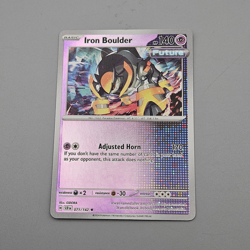 Iron Boulder 071/142 Reverse Holo Rare Sv07 Scarlet & Violet Stellar Crown NM