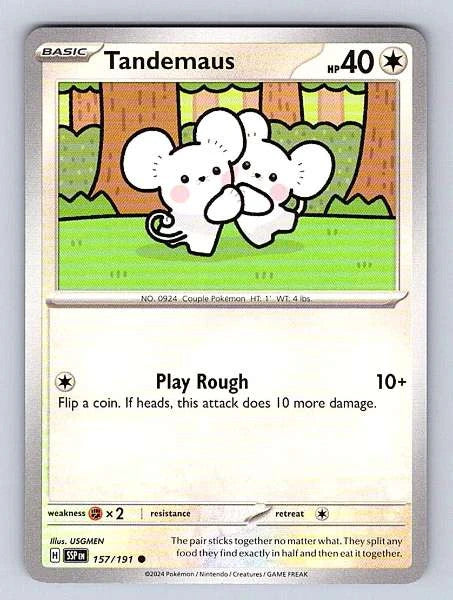 Tandemaus 157/191 Surging Sparks Common MP Pokemon TCG