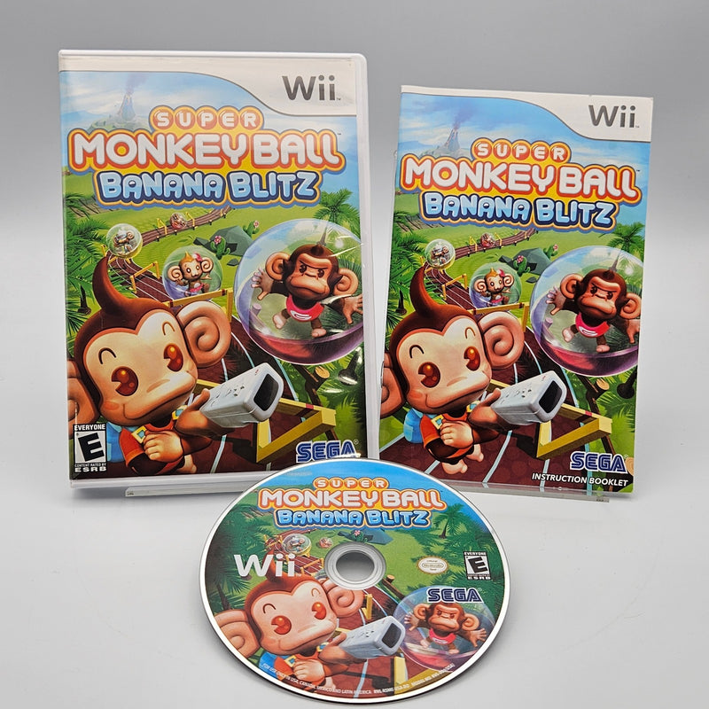 Super Monkey Ball Banana Blitz Nintendo Wii Complete CIB Refurbished Excellent