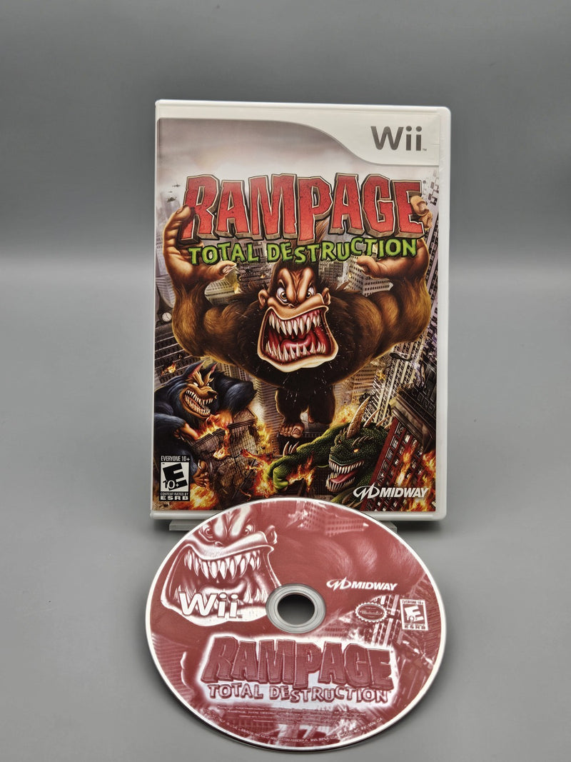 Rampage Total Destruction Wii No Manual Nintendo Midway Refurbished Excellent