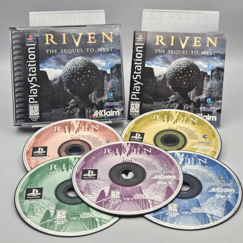 Riven The Sequel to Myst PlayStation 1 PS1 CIB Complete Refurbished Very Good