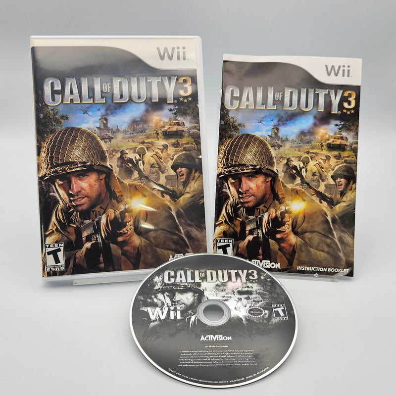 Call of Duty 3 Nintendo Wii Complete CIB Refurbished Excellent