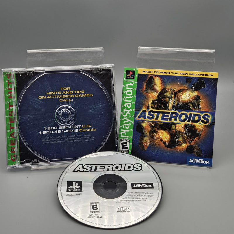 Asteroids Playstation PS1 Complete CIB Greatest Hits Refurbished Excellent