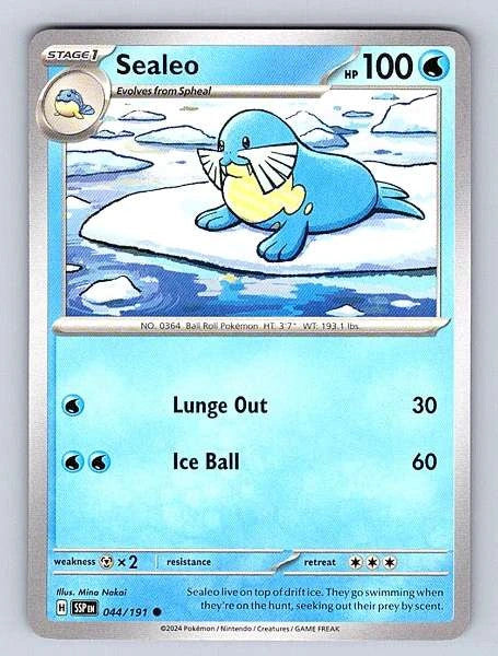 Sealeo 044/191 Surging Sparks Common NM Pokemon TCG