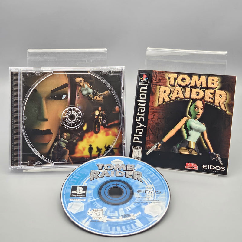 Tomb Raider Black Label PS1 PlayStation Complete Refurbished Excellent
