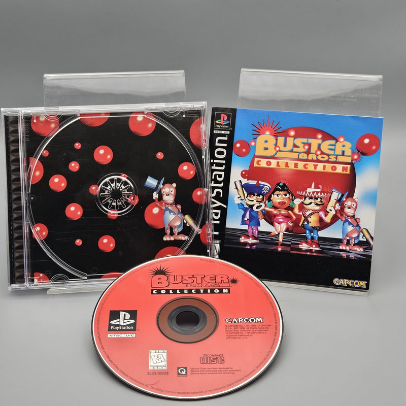Buster Bros. Collection Playstation PS1 Complete CIB Refurbished Excellent