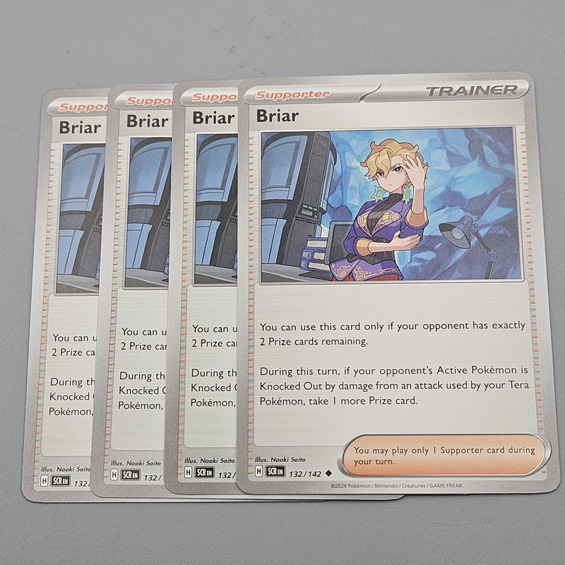 Briar 132/142 - 4x Playset - SV07 Pokemon Scarlet & Violet Stellar Crown