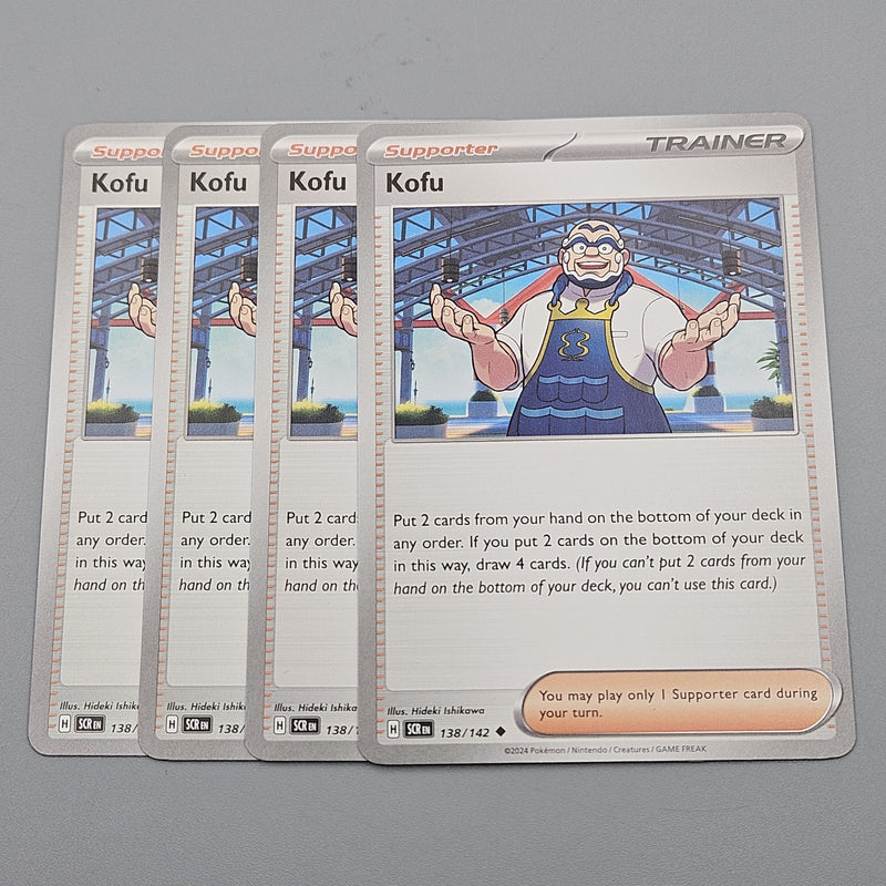 Kofu 138/142 - 4x Playset - SV07 Pokemon Scarlet & Violet Stellar Crown