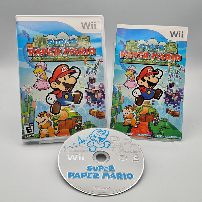 Super Paper Mario Nintendo Wii Complete CIB Refurbished Excellent