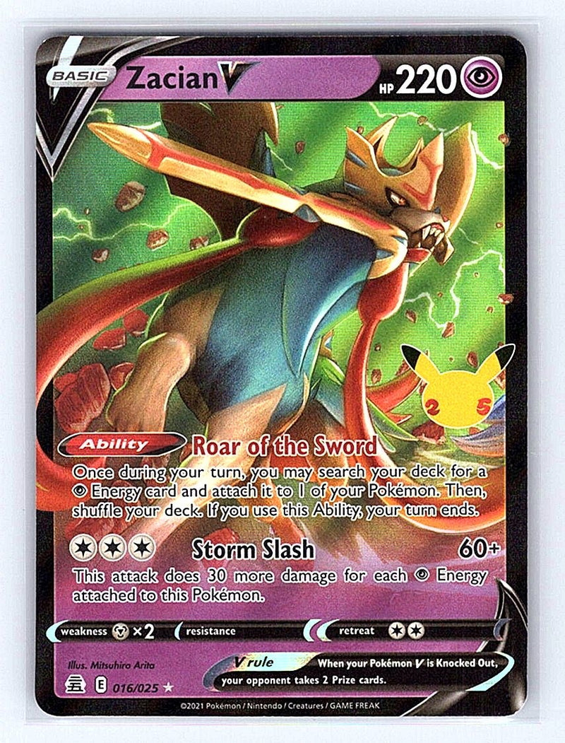 Pokemon TCG Celebrations #016/025 Zacian V NM