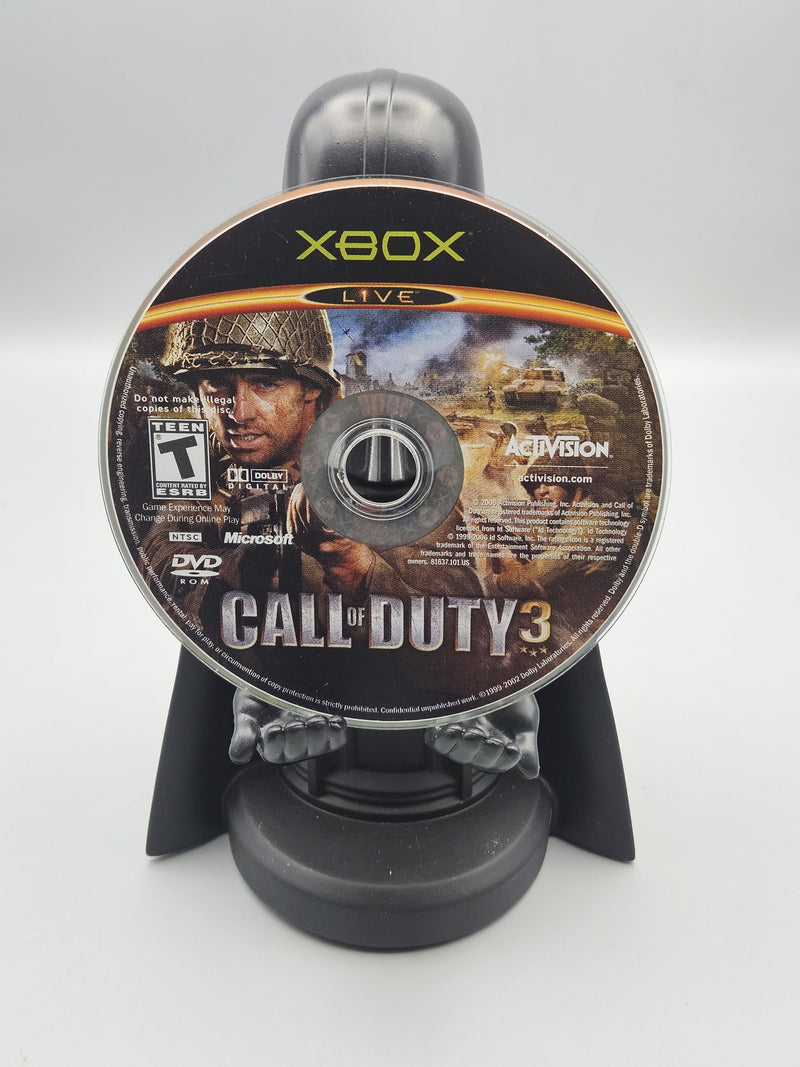 Call of Duty 3 Xbox Original Video Game Disc Only Tested Activision Tested