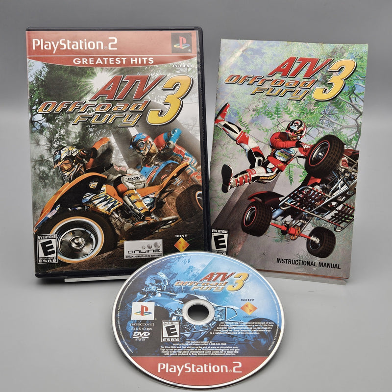 ATV Offroad Fury 3 PS2 PlayStation 2 GH CIB Tested Refurbished Excellent