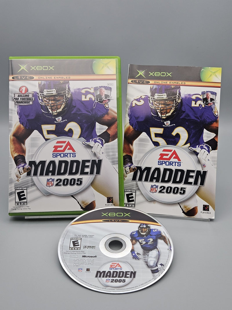 Madden NFL 2005 Xbox Complete CIB Tested Refurbished Excellent