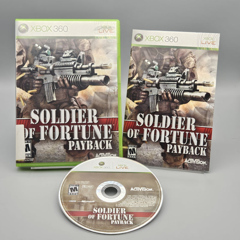 Soldier of Fortune Payback Xbox 360 Complete CIB Refurbished Very Good