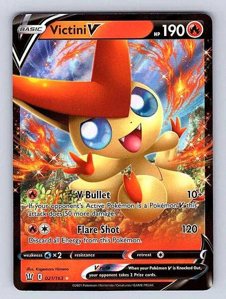 Victini V 021/163 Battle Styles Ultra Rare NM Pokemon TCG
