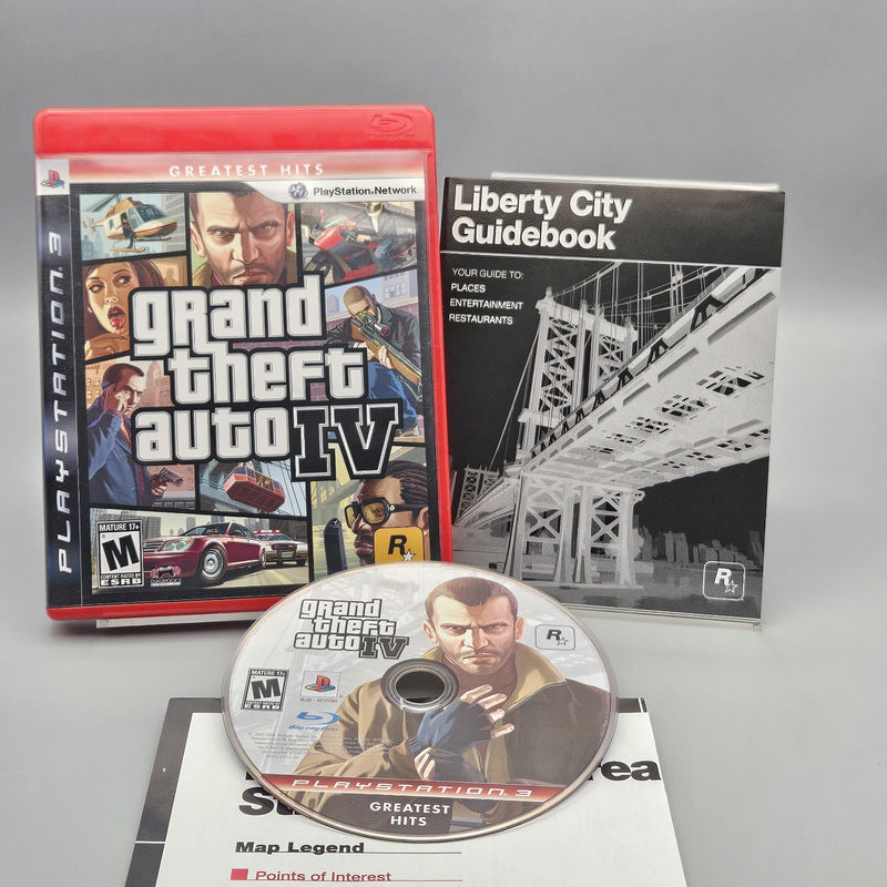 Grand Theft Auto IV PlayStation 3 PS3 GH Complete + Map Refurbished Very Good