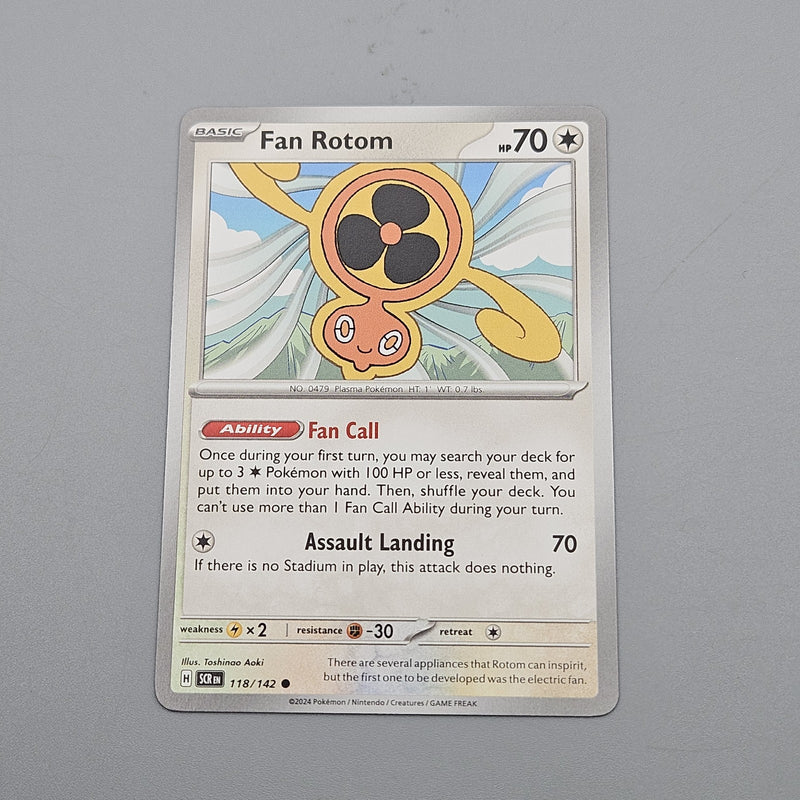 Fan Rotom 118/142 Non-Holo Common Sv07 Scarlet & Violet Stellar Crown NM