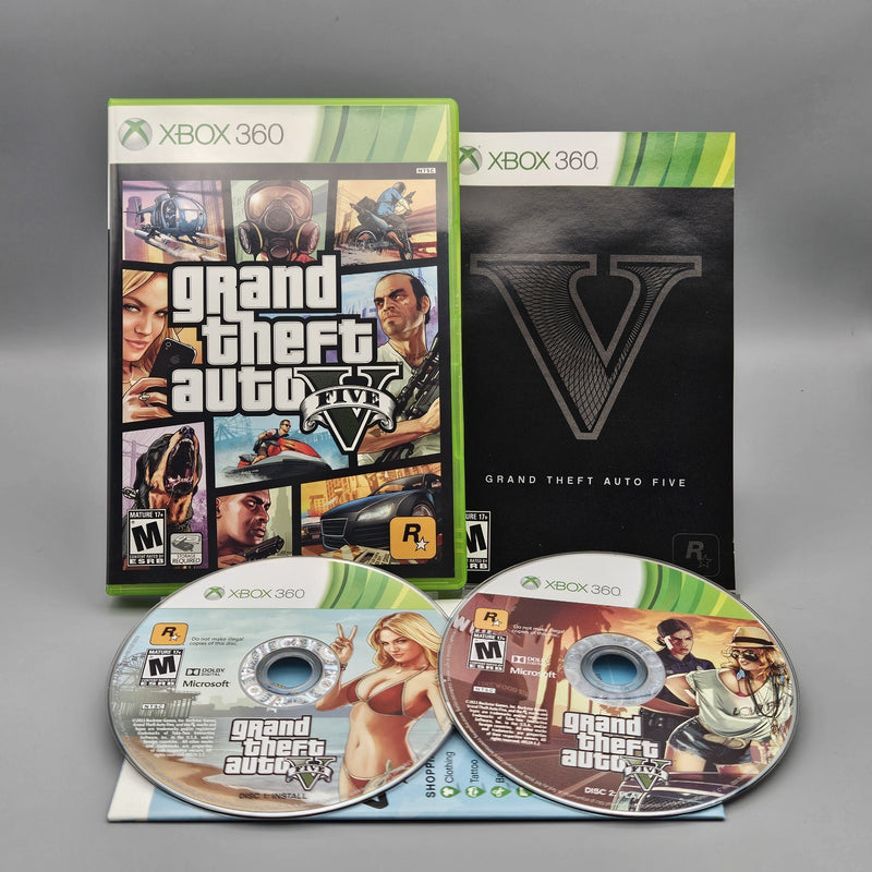 Grand Theft Auto V 5 Complete + Map Xbox 360 Refurbished Excellent