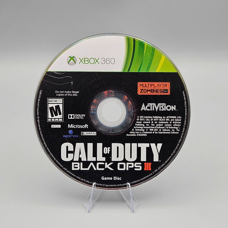 Call Of Duty Black Ops III Xbox 360 Game Disc Only Refurbished Excellent