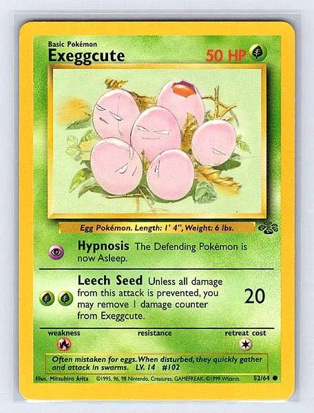 Exeggcute 52/64 Jungle Common NM Pokemon TCG