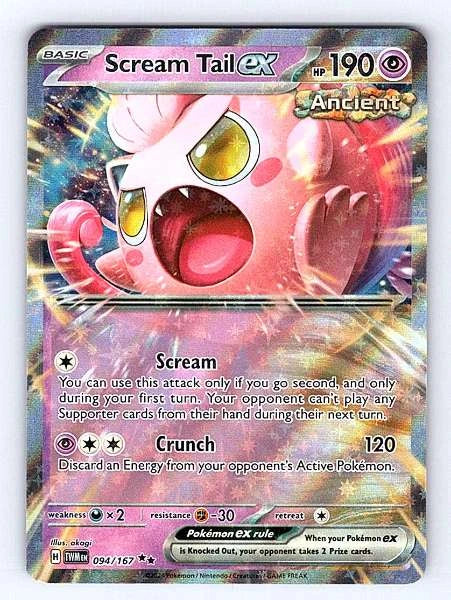 Scream Tail ex 094/167 Twilight Masquerade Ultra Rare NM Pokemon TCG