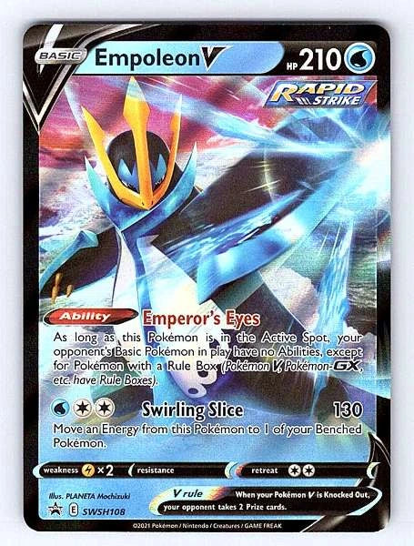Empoleon V SWSH108 Sword & Shield Black Star Promos Ultra Rare NM Pokemon TCG