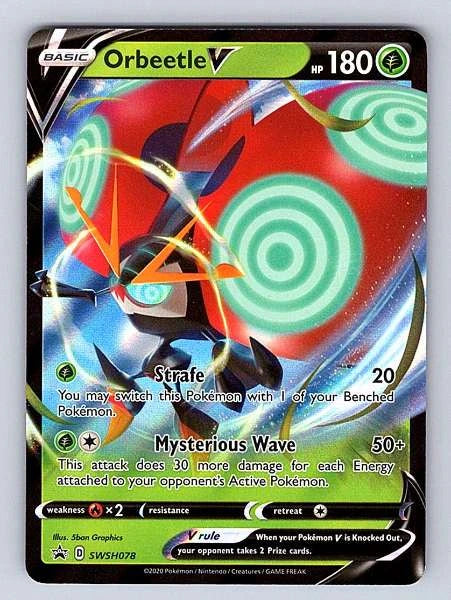Orbeetle V SWSH078 Sword & Shield Ultra Rare NM Pokemon TCG