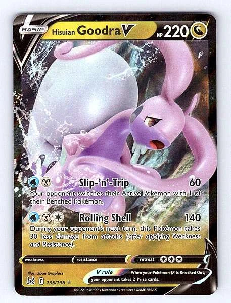 Hisuian Goodra V 135/196 Lost Origin Ultra Rare NM Pokemon TCG