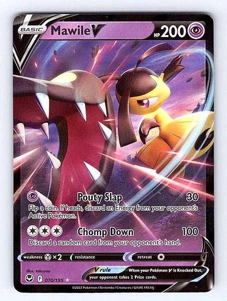 Mawile V 070/195 Silver Tempest Ultra Rare NM Pokemon TCG
