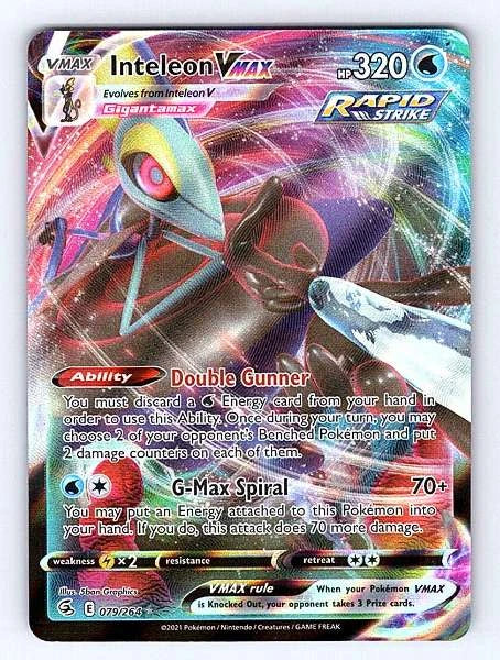 Inteleon VMAX 079/264 Fusion Strike Ultra Rare NM Pokemon TCG
