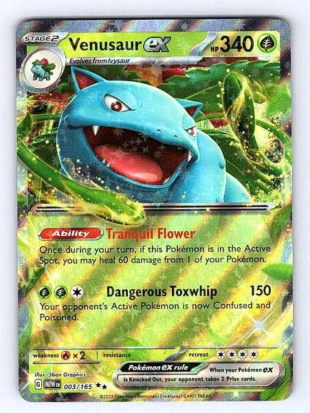 Venusaur ex 003/165 151 Ultra Rare NM Pokemon TCG