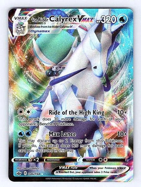 Ice Rider Calyrex VMAX 046/198 Chilling Reign Ultra Rare NM Pokemon TCG