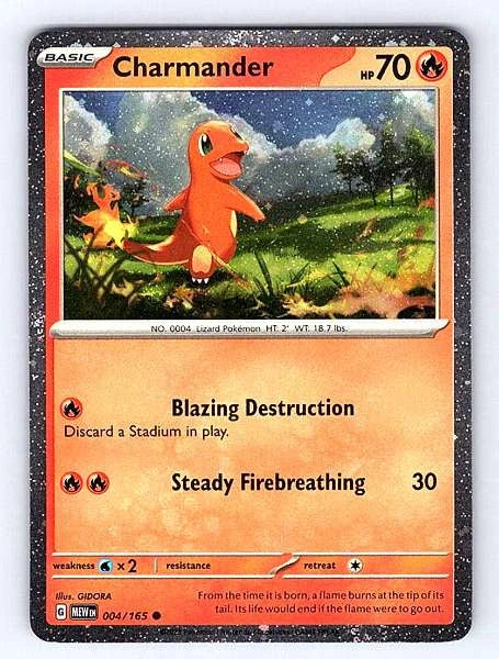 Charmander 004/165 Scarlet & Violet 151 Common NM Pokemon TCG