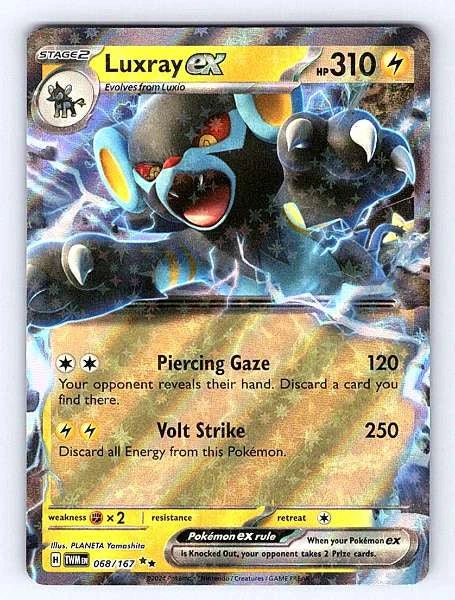 Luxray ex 068/167 Twilight Masquerade Ultra Rare NM Pokemon TCG