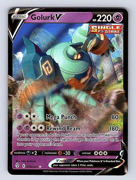 Golurk V 070/203 Evolving Skies Ultra Rare NM Pokemon TCG