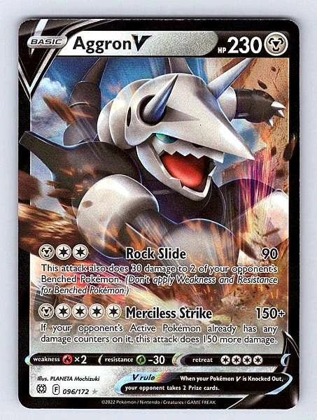 Aggron V 096/172 Brilliant Stars Ultra Rare NM Pokemon TCG