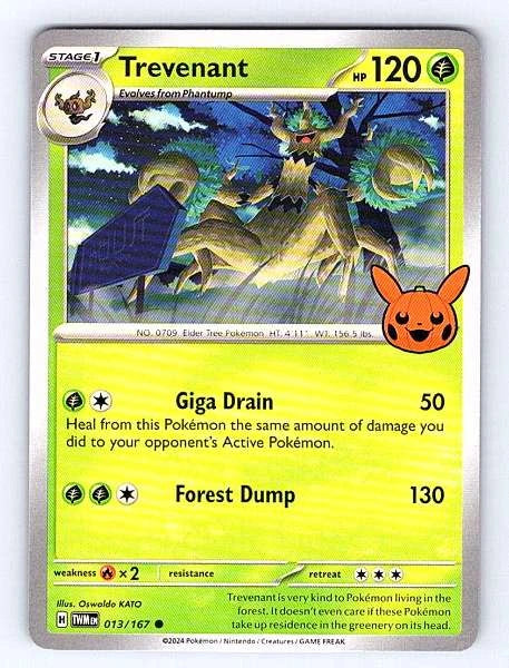 Trevenant 013/167 Twilight Masquerade Common NM Pokemon TCG