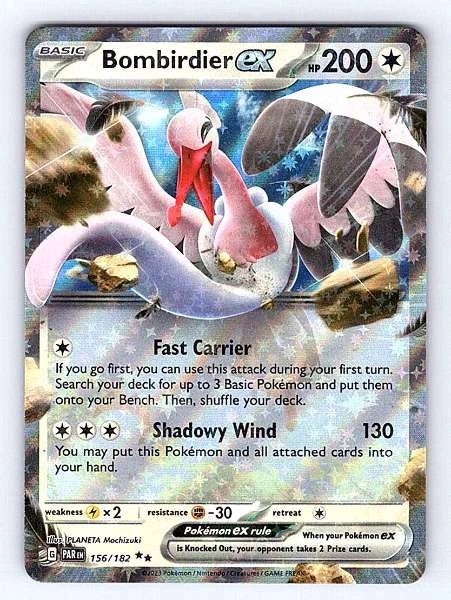 Bombirdier ex 156/182 Paradox Rift Ultra Rare NM Pokemon TCG