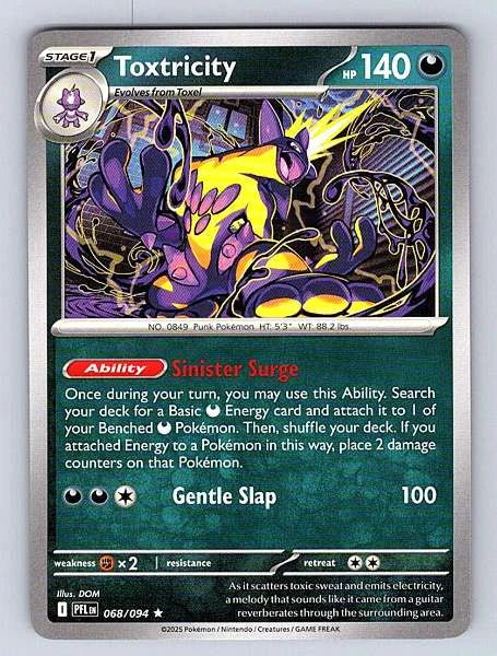 Toxtricity 068/094 Phantasmal Flames Rare NM Pokemon TCG