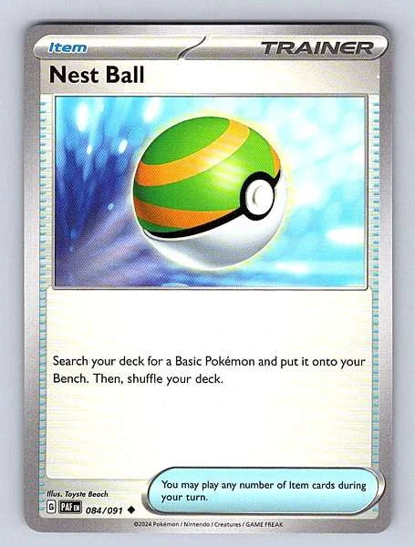 Nest Ball 084/091 Paldean Fates Uncommon NM Pokemon TCG