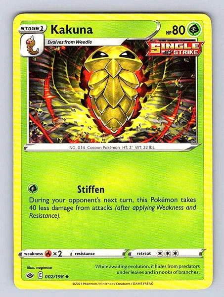 Kakuna 002/198 Chilling Reign Uncommon NM Pokemon TCG