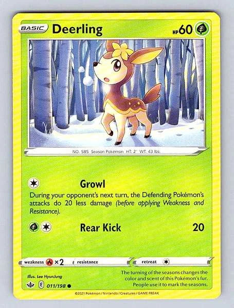 Deerling 011/198 Chilling Reign Common NM Pokemon TCG
