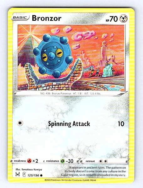 Bronzor 125/196 Lost Origin Common NM Pokemon TCG
